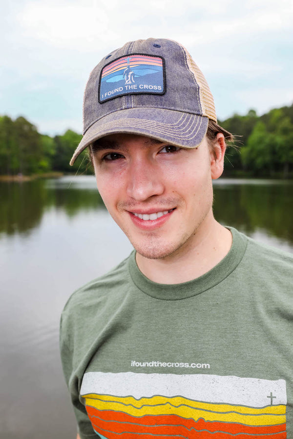 Christian Trucker Hat- Gray