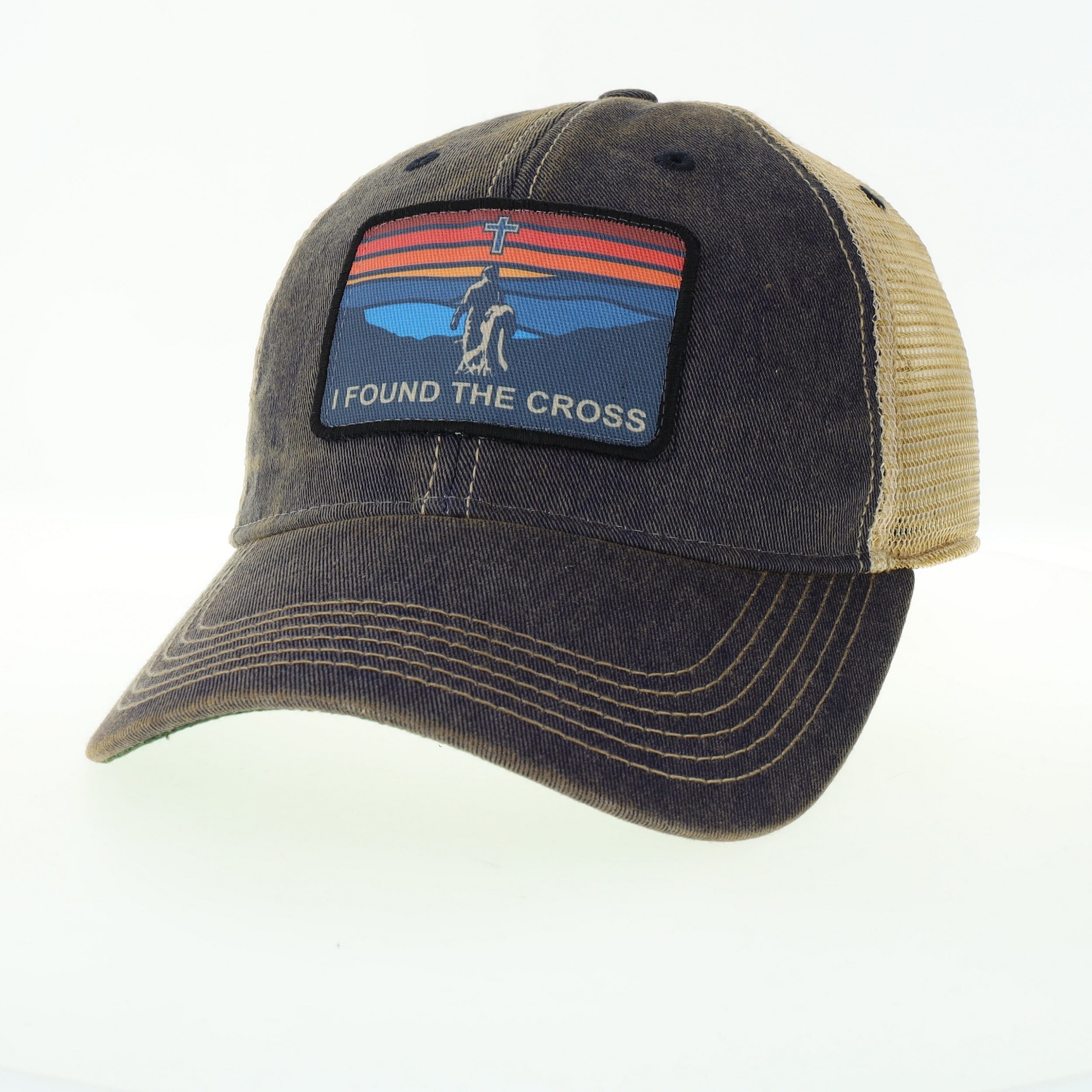 Christian Trucker Hat-Navy – I Found The Cross